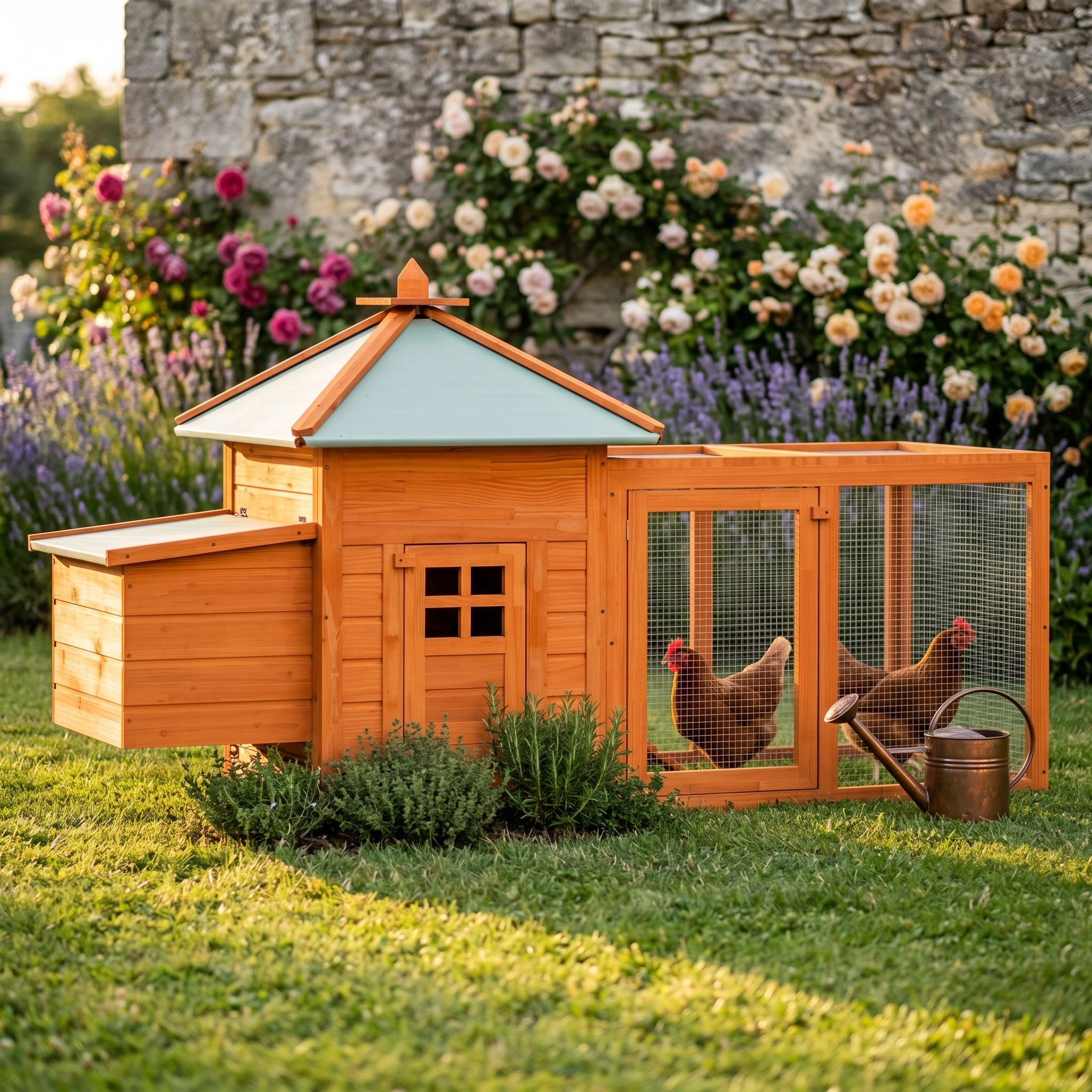 Poulailler en bois avec enclos et nichoir Ma Poupoule · Le Grand Perchoir