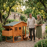 Grand poulailler en bois 2 niveaux Ma Poupoule · Le Château