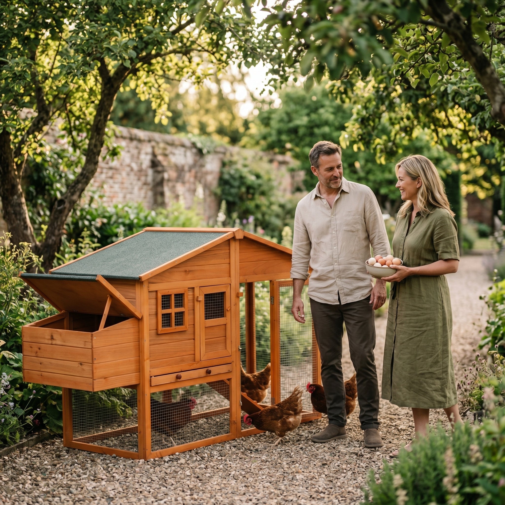 Grand poulailler en bois 2 niveaux Ma Poupoule · Le Château