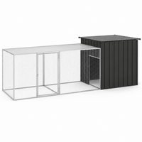 Enclos poulailler couvert anthracite Ma Poupoule · Le Parcours Couvert