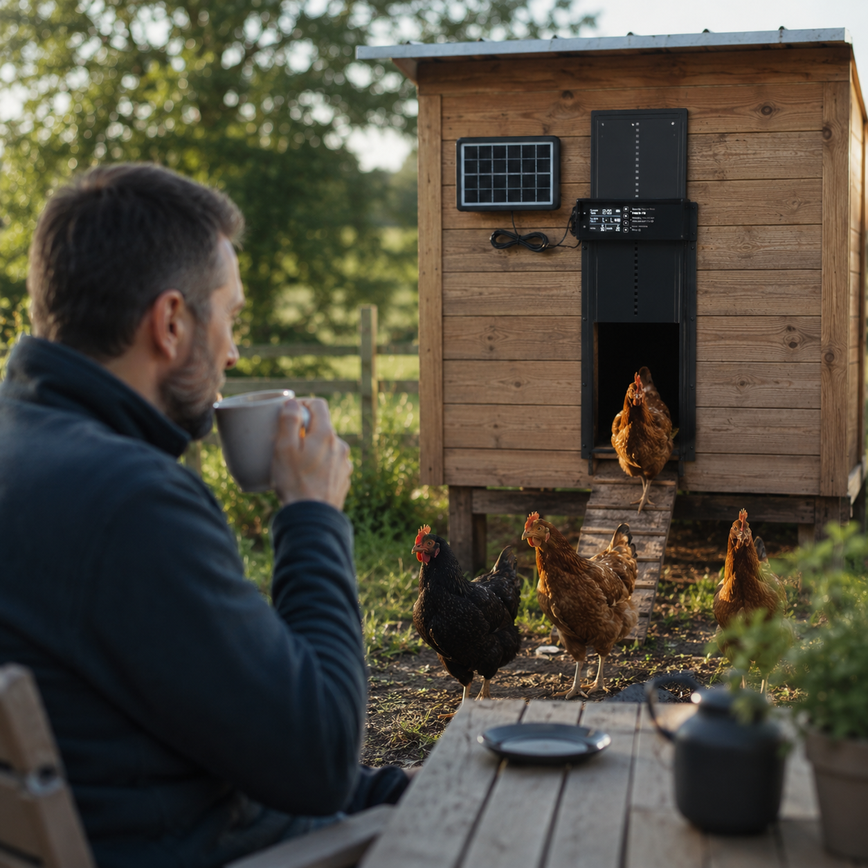 Le Gardien Solaire, porte automatique