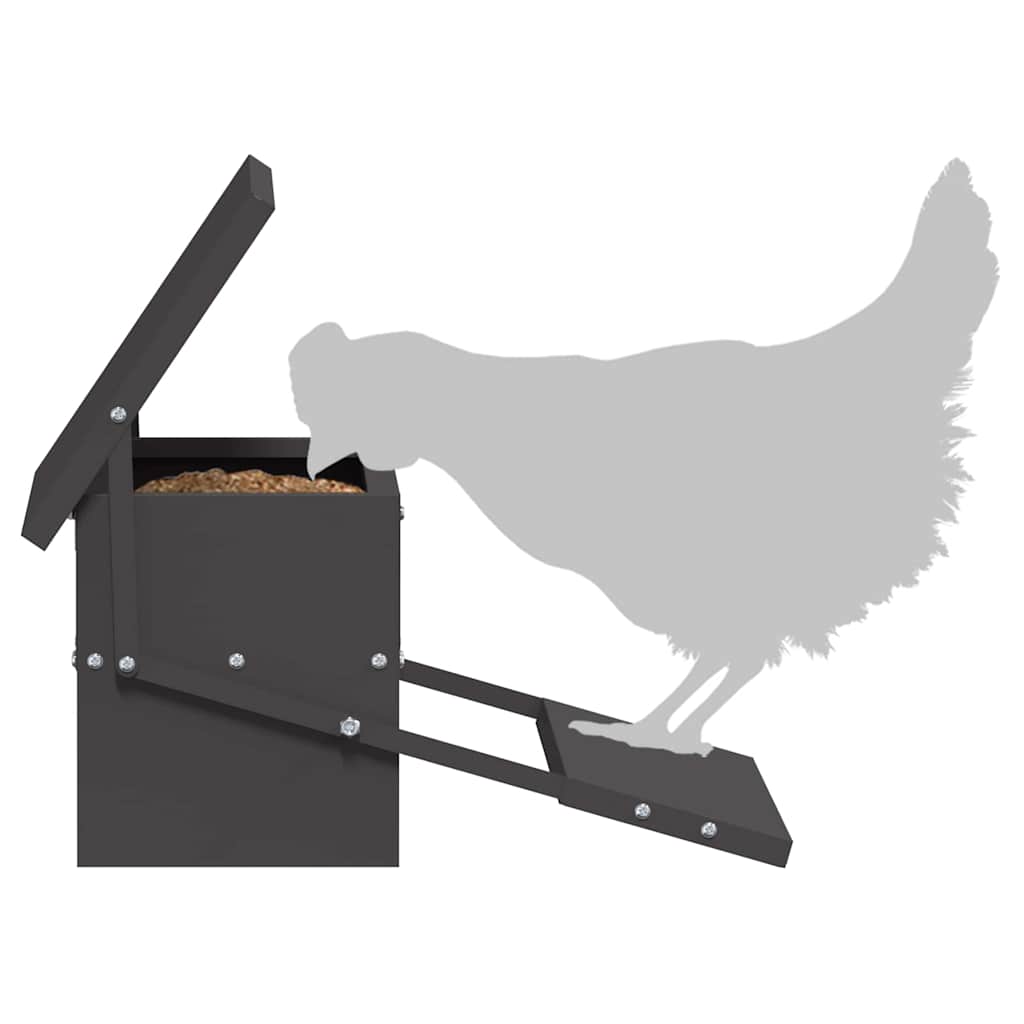 Nourrisseur à pédale anti-rongeur pour poules Ma Poupoule · L'Anti-Rongeur
