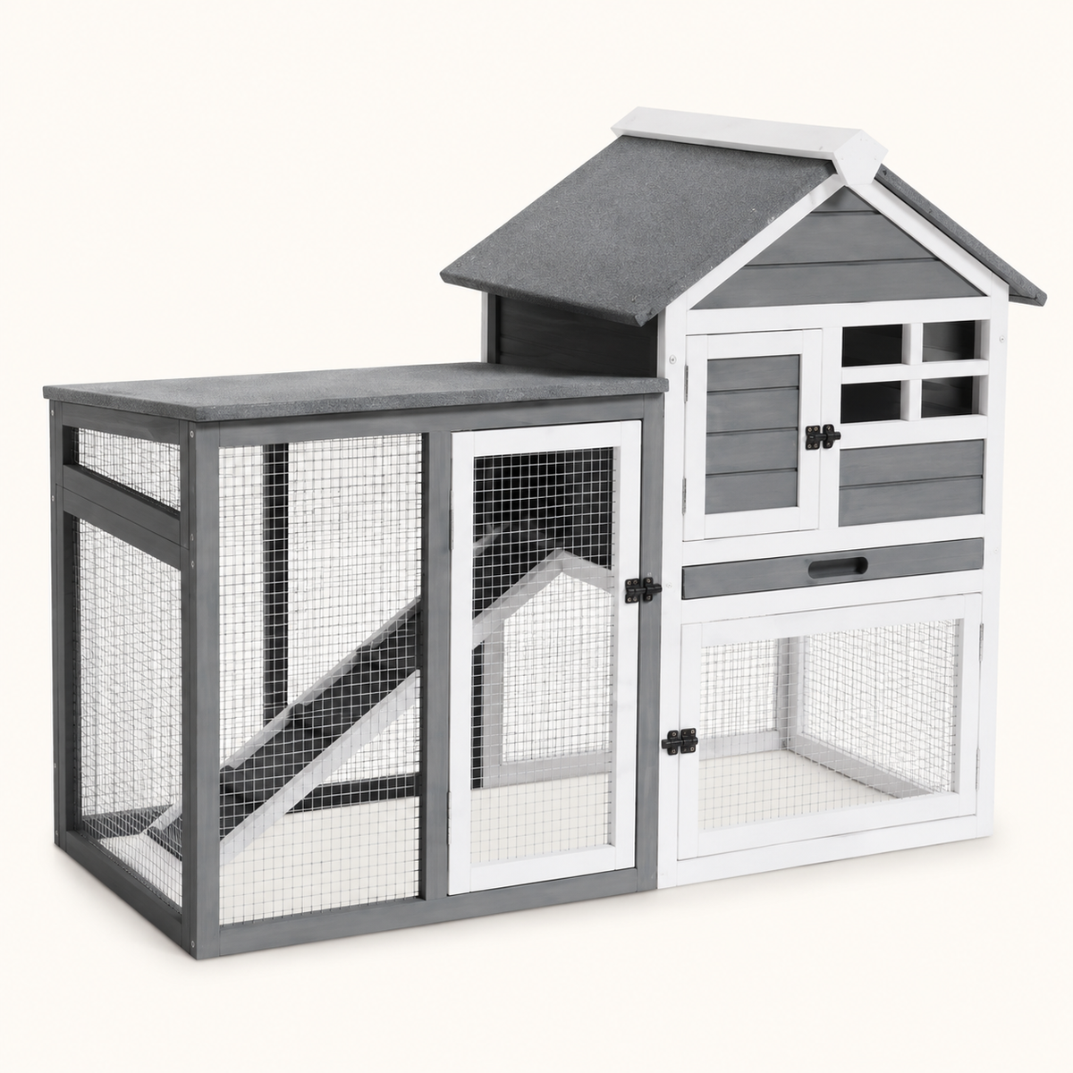 Petit poulailler en bois à deux niveaux Ma Poupoule · Le Nid