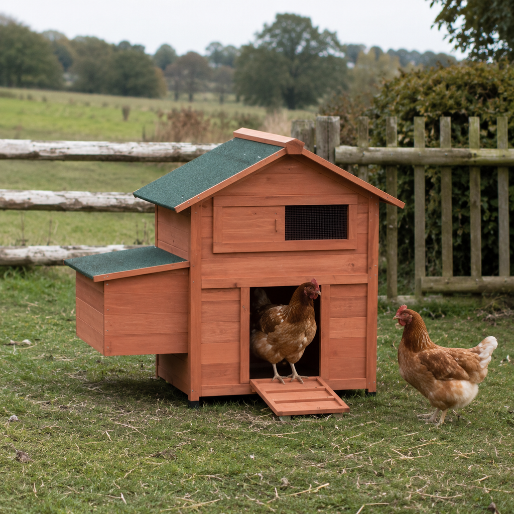 Petit poulailler en bois avec pondoir Ma Poupoule · Le Petit Perchoir