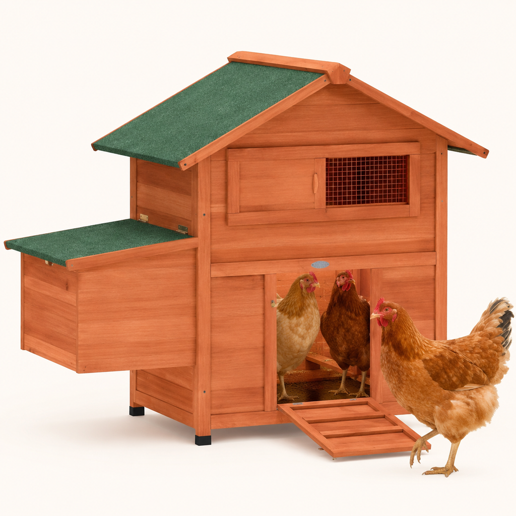 Petit poulailler en bois avec pondoir Ma Poupoule · Le Petit Perchoir